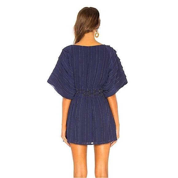 Tularosa Sienna Pleated Fit and Flare Mini Dress Size Medium - Picture 2 of 9